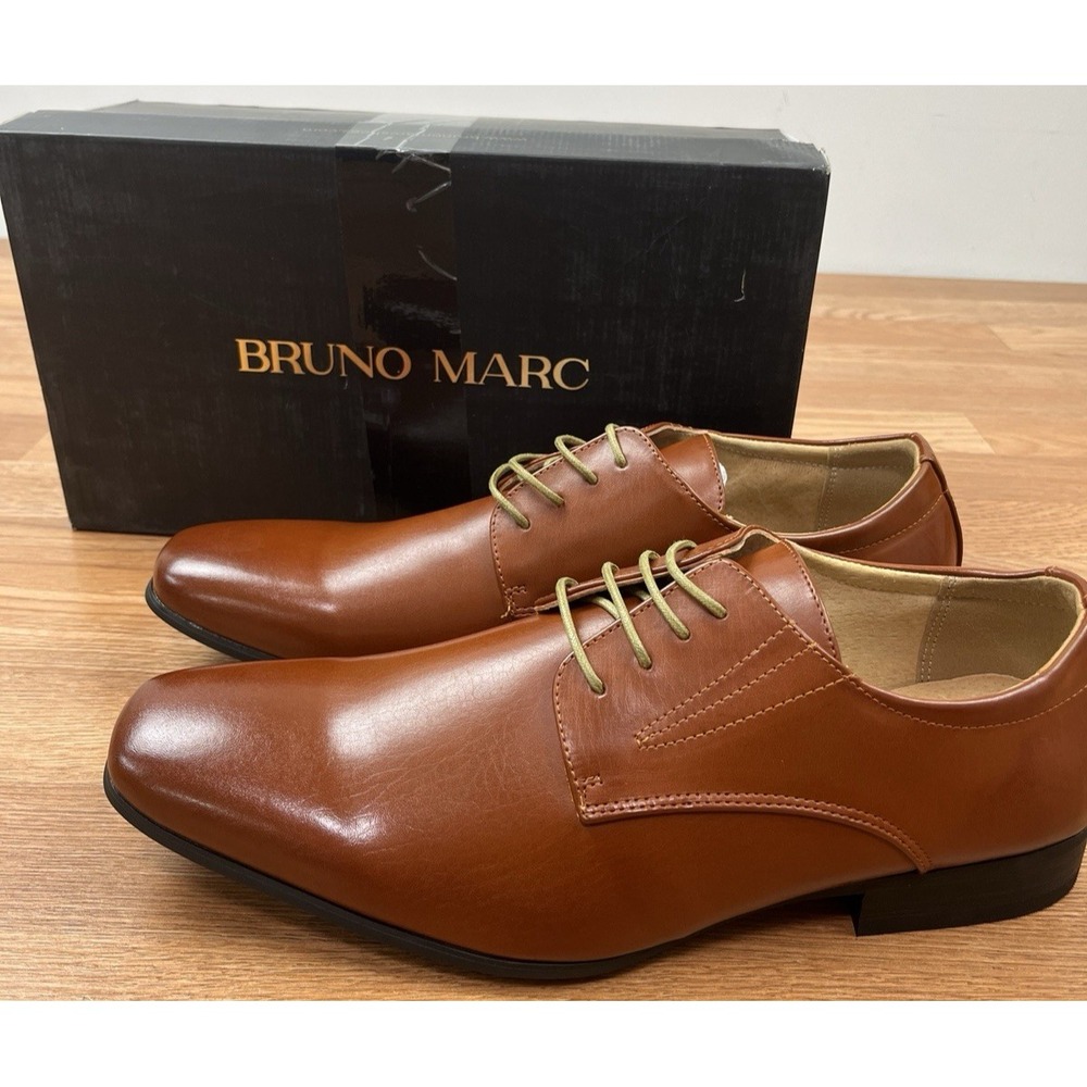 Bruno Marc Gordon Brown Dress Shoes Lace Up Men's Size 12 NEW
